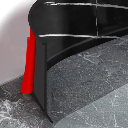 Flexible Baseboard Molding Trim 4 Inch Self-Adhesive Vinyl Wall Base Peel and Stick Cove Base Rubber Wall Baseboard Moulding Trim (40Ft, Black Stone)