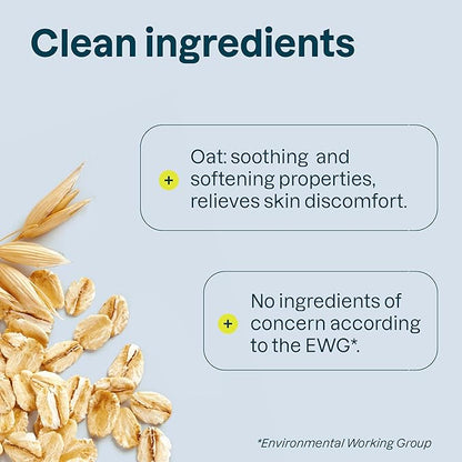 ATTITUDE Body Wash for Sensitive Skin, EWG Verified Shower Gel, Soothing Oat, Dermatologically Tested, Plant and Mineral-Based, Vegan Personal Care, Unscented, Bulk Refill, 67.6 Fl Oz