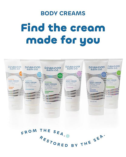 Seaweed Bath Co. Firming Body Cream - Rosemary Mint - Hydrating Hand and Body Lotion with Hyaluronic Acid - Toning Skin Moisturizer for Dry Skin - 6 oz (Pack of 2)