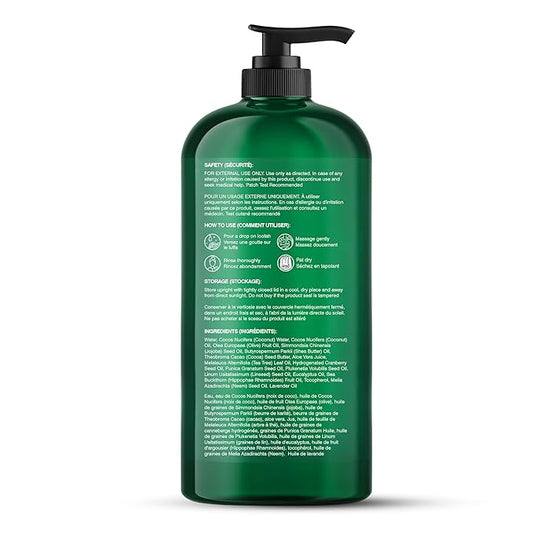 Botanic Hearth Eucalyptus & Tea Tree Body Wash – Refreshing & Invigorating Shower Gel for Men & Women, Helps Soothe Skin, Sulfate & Paraben Free – 16 fl oz