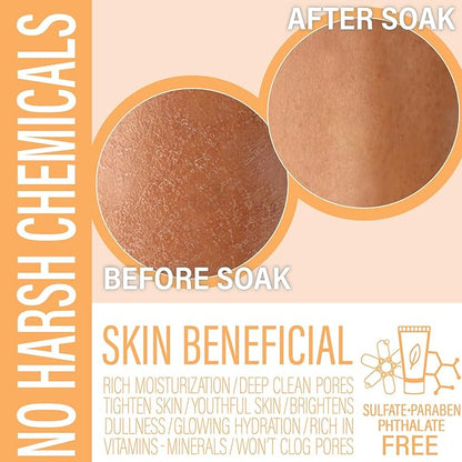 Luxiny Vegan Milk Bath Soak Made with Moisturizing Coconut Milk Powder & Sweet Almond Oil for a Bath Bomb Dust Soothing Fizz & Relaxing Soak, 8 oz. (Orange Creamsicle)