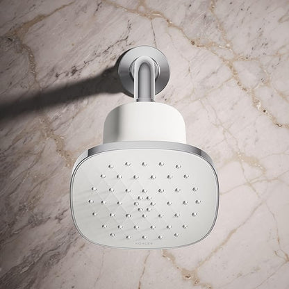 Kohler 37722-Y-CP Cinq™ Square single-function filtered showerhead, 2.5 gpm, Polished Chrome