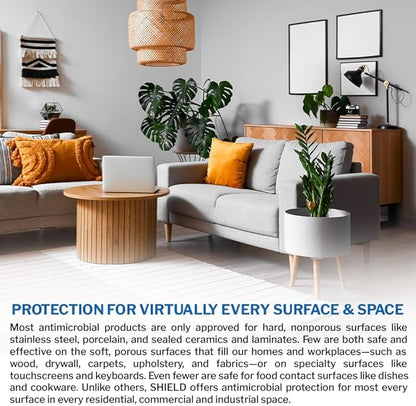 PermaSafe SHIELD, 90-Day Antimicrobial Surface Protectant; Mold, Mildew, Fungi, Algae and Odor Inhibitor, and More. (32 Oz.)