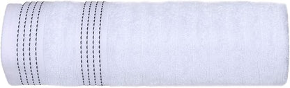 CASA COPENHAGEN Elegance 6 Pieces Towel Set- Grey Violet + White, 550 GSM 2 Bath Towel 2 Hand Towel 2 Washcloth, Designed in Denmark Made of Soft Egyptian Cotton for Bathroom, Kitchen and Shower