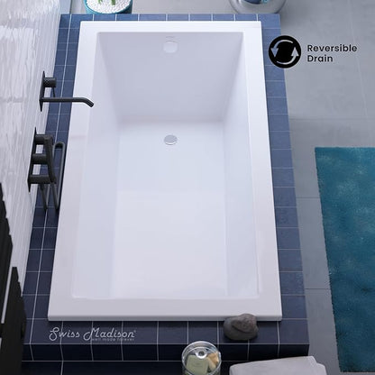 Swiss Madison SM-DB567 Voltaire 72x36 Drop In Bath