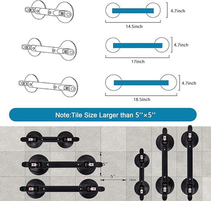 19inch Suction Shower Grab Bar, Portable Shower Handle Bar Suction Grip Bar Bathtub Handle with Strong Hold Suction Cup Fitting and Rapid Release for Bathroom(Max Capacity :300lb)