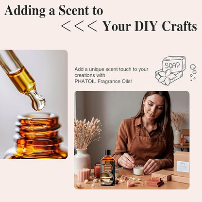 PHATOIL 3.38FL.OZ Sandalwood Sanctuary Fragrance Oils for Aromatherapy, Essential Oils for Diffusers for Home, Perfect for Diffuser, Yoga, Skin Care, DIY Candle and Soap Making - 100ml