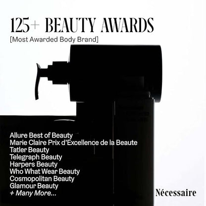 Nécessaire The Body Wash Hinoki. Natural Body Wash for Women & Men, Softening Shower Gel with Gentle Exfoliating Acids AHA/BHA/PHA. Gel Cleanse,16.9 fl oz