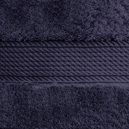 BLUENILEMILLS BNM Egyptian Cotton 4-Piece Towel Set, Includes 4 Hand Towels, Attached Loop for Easy Hanging and Storage, Hotel Quality, Perfect for Bathroom, Gym, Shower Space, or Spa, Navy Blue
