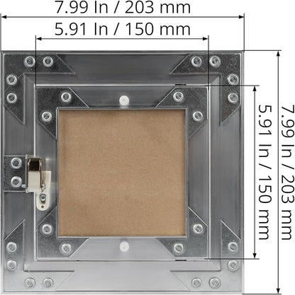 6" x 6" Inch Aluminum Drywall Access Panel - Service Shaft Door - Plumbing, Electricity, Heating, Alarm Wall Inspection hatch for Drywall - Bathroom Service Access Hole Cover