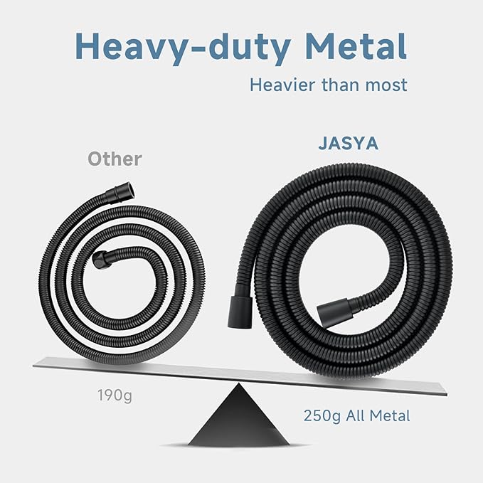 Black Shower Hose Replacement For Cleaning 304 Stainless Steel Shower Head Hoses 59 Inches High Pressure Bidet Hose Flexible Matte Black Extension Showerhead Hoses Extra Long