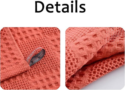 Waffle Weave Cotton Washing Cloth Ultra Soft and Absorbent Washcloths for Bathroom Kitchen and Gym Natural Cotton (1, Grey)
