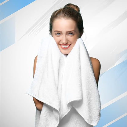 Infinitee Xclusives Luxury 100% Ring-Spun Cotton Bath Towels Set of 4 (27x54 inches) – Soft, Absorbent & Quick-Drying Towels for Bathroom, Gym, Spa & Hotel Use (Cosmic Sand, Bath Towels)