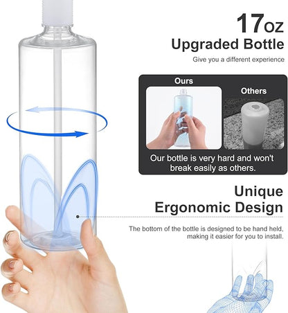 GAGALIFE Kitchen Sink Soap Dispenser - Brushed Nickel Built in Soap Dispenser with 17 OZ Bottle, Lotion Dispenser for Kitchen Sink, Refill from The Top