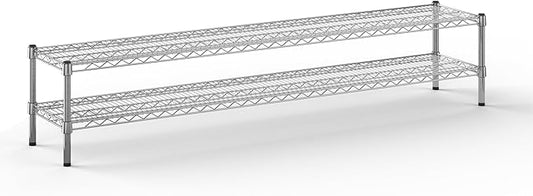 14" Deep x 72" Wide x 14" Height Wire Shelving Kit | 2-Tier | NSF Commercial Storage Rack Unit