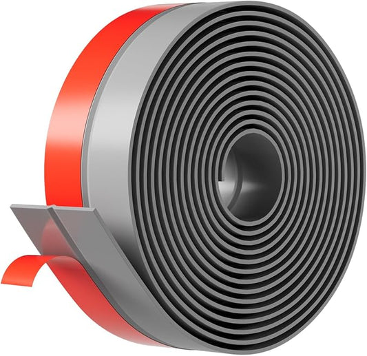 Heavy-Duty 3Inch (W) x 20FT(L) Door Weather Stripping, Extra Thick 2mm Door Draft Stopper Silicone Seal Strip, Draft Seal Tape for Doors Windows and Shower Glass Gap