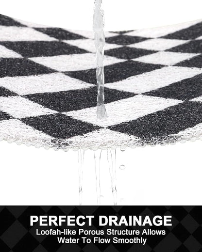 Shower Mat Non Slip - Quick Drying Anti Slip Shower Mats for Inside Shower, Soft PVC Loofah Foot Scrubber Mat, Extra Large Bath Mat for Shower, Tub, Bathroom, Floor, Kitchen, Home, Pool, Hotel