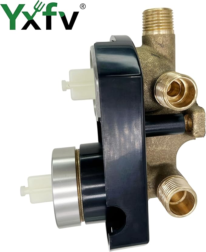 Universal Shower Valve, Suitable for Delta Diverter Valve R22000 MultiChoice, Pressure Balance Rough-In, 3/6-Way Integrated Diverter, Brass, Chrome
