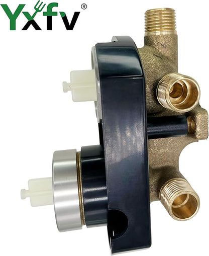 Universal Shower Valve, Suitable for Delta Diverter Valve R22000 MultiChoice, Pressure Balance Rough-In, 3/6-Way Integrated Diverter, Brass, Chrome