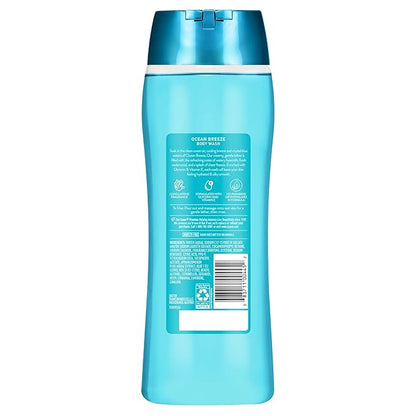 Suave Moisturizing Body Wash, with Ocean Breeze Scent and Vitamin E Extract, No Parabens, No Phtahaltes, 18 Oz Pack of 6