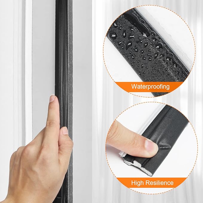 Storystore Door Weather Stripping 20 FT, Foam Kerf Weather Stripping Door Seal for Doors and Windows Insulation with Slot Card Frame