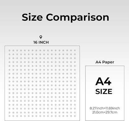 Oversize Rain Shower Head, Ultra Thin 16 Inch Square Stainless Steel Rainfall Shower Head with 360° Rotation, High Pressure Waterfall, Full Body Coverage, Brush Nickel
