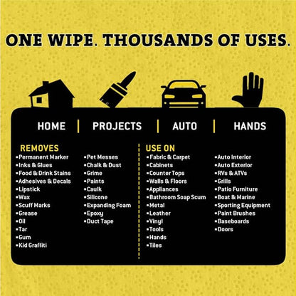 Tub O' Towels TW90 Heavy-Duty 10" x 12" Size Multi-Surface Cleaning Wipes, 90 Count Per Canister, 6 Pack