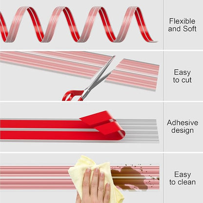 20FT Flexible Wall Corner Protector Moulding Trim, Peel and Stick Inside & Outside Wall Corner Guards Edge Protector,Self Adhesive Molding Trim Strip for Edge Ceiling