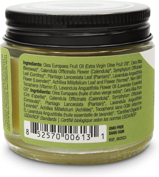 All Good Goop Organic Skin Care Recovery Balm - All Purpose Ointment w/Calendula, Lavender, Beeswax - Chafing Cream, Dry Skin Salve, Cracking Lip Moisturizer - Soothes, Hydrates & Calms - 1oz