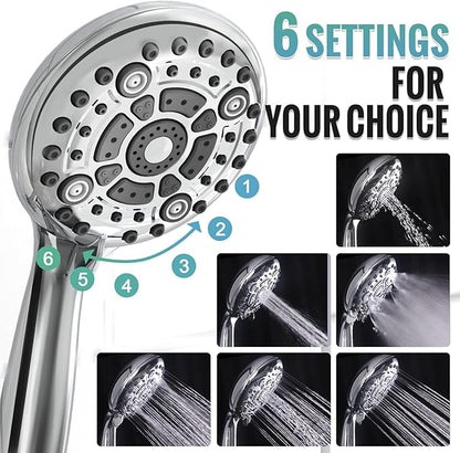 SR SUN RISE Shower Faucet - 12 Inch Multifunctional High Pressure Shower Head System with Handheld Shower Head Fixtures - Valve Included - Polished Chrome