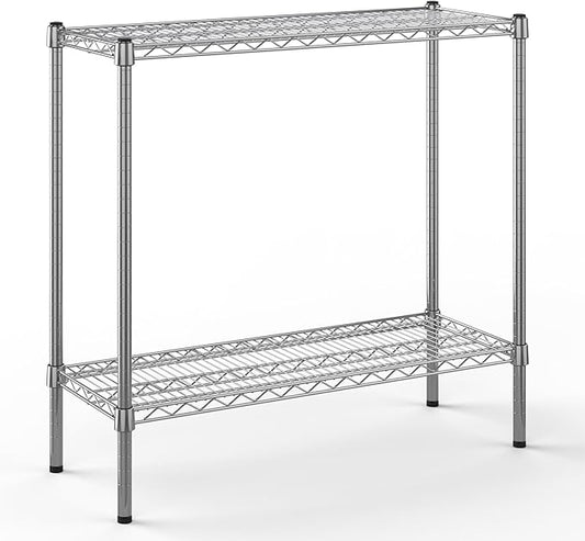 14" Deep x 36" Wide x 34" Height Wire Shelving Kit | 2-Tier | NSF Commercial Storage Rack Unit