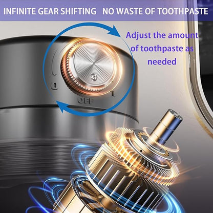 Toothpaste Squeezer, Bathroom Wall Mounted Electric Toothpaste Dispenser with Adjustable Toothpaste Dispensing Amount, Automatic Toothpaste Dispenser for Adults and Kids (White)