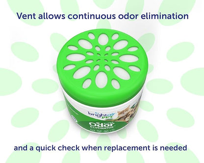 Bright Air 14 oz. Super Odor Eliminator, for Medium-Size Spaces, Cool Citrus Scent, Case of 6, Air Freshener, Natural Essential Oils, Lasts Up to 90 Days Each
