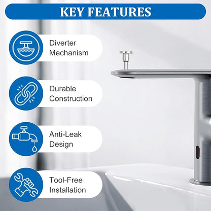 2 Set Tub Spout Diverter Repair Kit with Diverter Valve Stems Cup Seals Gates, Bathroom Shower Diverters, Tub Spout with Diverters Bathtub Leaky Faucet Repair Replacement Parts