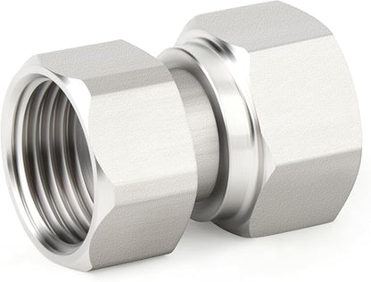TAISHER 2PCS 304 Stainless Steel Flexible Movable Connector, 1/2" Female for Sprayer, Angled Valve, Shower Arm