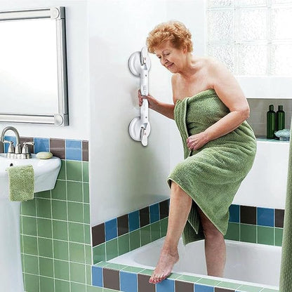 19inch Suction Shower Grab Bar, Portable Shower Handle Bar Suction Grip Bar Bathtub Handle with Strong Hold Suction Cup Fitting and Rapid Release for Bathroom(Max Capacity :300lb