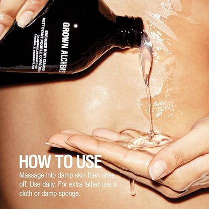 Grown Alchemist Energize Body Cleanser, Chamomile, Bergamot & Rose Gentle Bodywash. Hydrates and Cleanses Skin (300 ml).