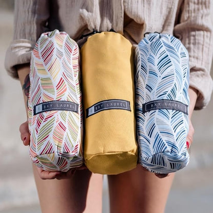 BAY LAUREL Turkish Beach Towel with Travel Bag 39 x 71 Quick Dry Sand Free Lightweight Large Oversized Towels Light - Pack of 4 (Pack of 4 - Blush with Floral Bag)