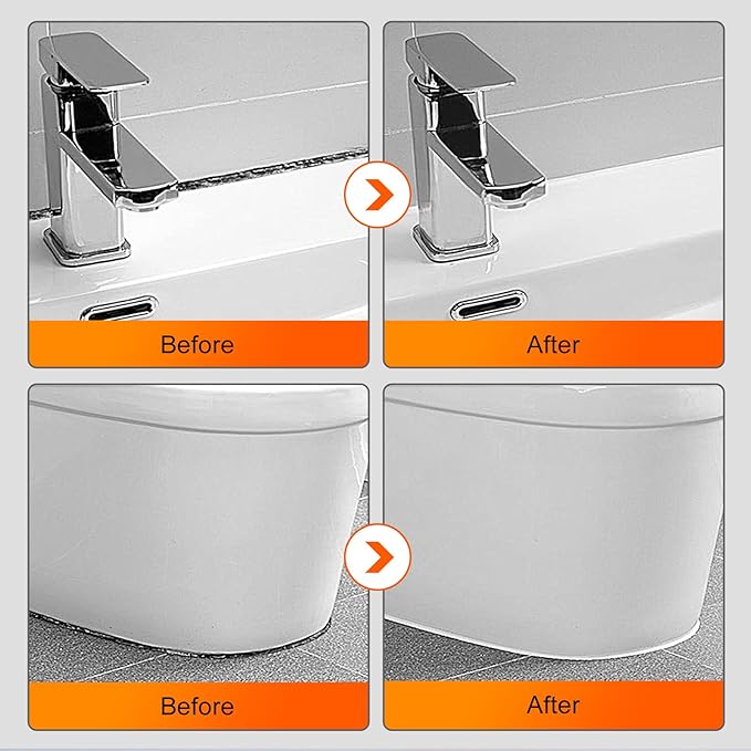 THINKWORK Caulking Tool Kit, 4 in 1 Caulk Remover Tool, Stainless Steel Caulk Tool for Kitchen Bathroom Window Sink Tile Joint, Silver