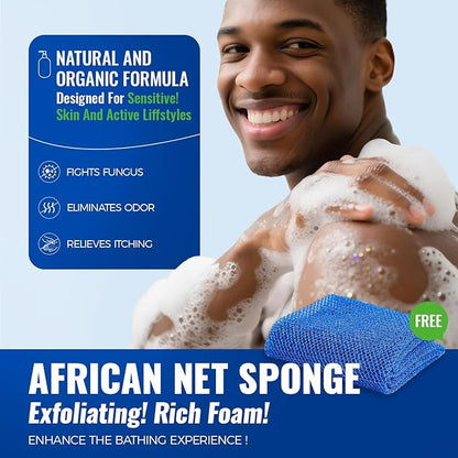 Natural Antifungal Body Wash: Tea Tree & Aloe Vera Formula for Itchy Sweaty Skin – Fights Athlete’s Foot Jock Itch Ringworm – Sensitive Skin Safe (16.3 FL OZ)