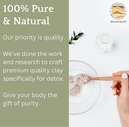 Blessed Earth Detox Clay Bath, 100% Pure Sodium Bentonite Therapeutic Grade – Cleansing and Purifying, by Evenbetternow LLC, 4 lb (64 oz)