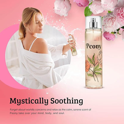 Peony Elegance Fine Fragrance Body Mist Spray: A Scented Peony Floral Sophistication, 8 oz Spray Bottle, Ideal for Gifting Stocking Stuffer