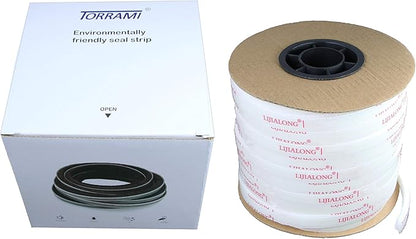 TORRAMI Adhesive Brush Seal Weather Stripping 11/32 inch x 3/16 inch x 62 ft, Dustproof Soundproof Windproof for Windows Bottom and Frame,Sliding Doors Frame,Wardrobe, White