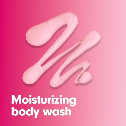 Softsoap Moisturizing Body Wash and Shave Gel, Creamy Strawberry Scent, 20 fl oz Bottle (Pack of 4)
