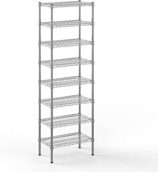 14" Deep x 24" Wide x 74" Height Wire Shelving Kit | 8-Tier | NSF Commercial Storage Rack Unit