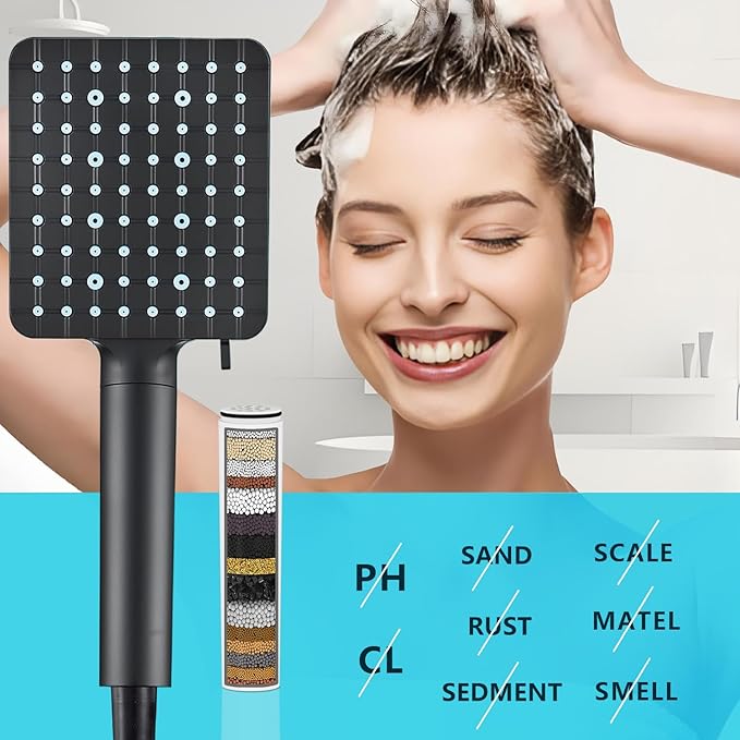 Water Fiter for Shower Head Filter,Compatible with Cobbe Shower Head Filter System,Removes Heavy Metals and Chlorine.(4 Pack)