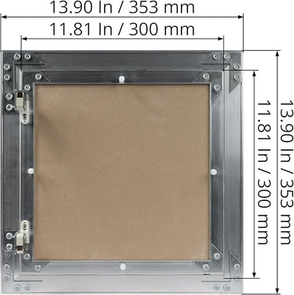 12" x 12" Inch Aluminum Drywall Access Panel - Service Shaft Door - Plumbing, Electricity, Heating, Alarm Wall Inspection hatch for Drywall - Bathroom Service Access Hole Cover