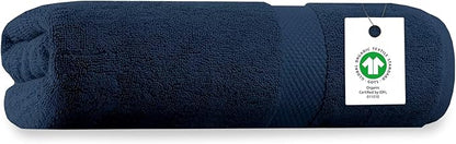 Delara Organic Cotton Luxuriously Plush Bath Towel | GOTS & OEKO-TEX Certified | Premium Hotel Quality Towels | Feather Touch Technology | 650 GSM Long Staple|Soft, Quick Dry & Ultra-Absorbent 30"x58"