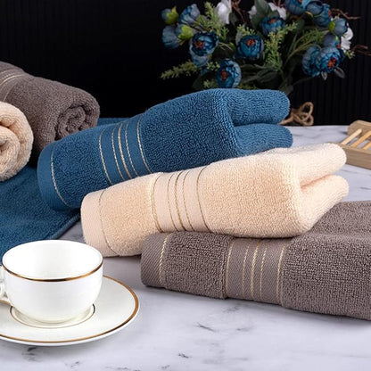 2 Pack Hand Towels for Bathroom - 100% Cotton Decorative Soft & Highly Absorbent Towel Set for Face, Spa, Gym, Kitchen, Hotel, 13x30 Inch (Blue - 2 Pack)
