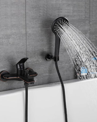 PHASAT Shower Head Holder Wall Mount SUS304 Stainless Steel Shower Wand Holder,Adjustable Handheld Shower Head Bracket Holder Matte Black,A13021B